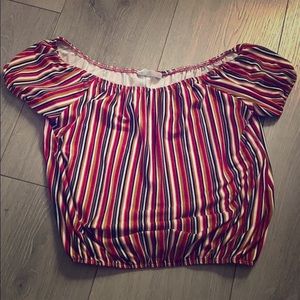 Off the shoulder crop too